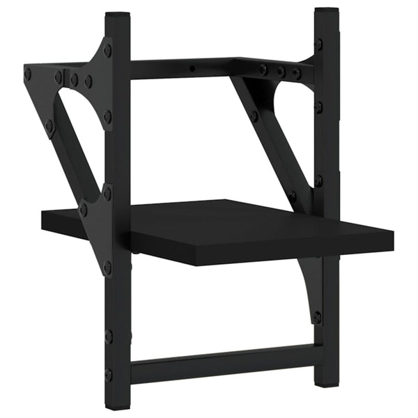 Schwarze Wandregale mit Stangen Sidon 20x25x30cm (2 St.)