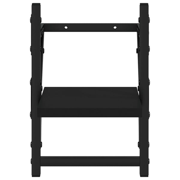 Schwarze Wandregale mit Stangen Sidon 20x25x30cm (2 St.)