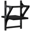 Schwarze Wandregale mit Stangen Sidon 20x25x30cm (2 St.)