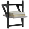 Graues Wandregal mit Stangen Sidon 20x25x30cm (2er-Set Sonoma)