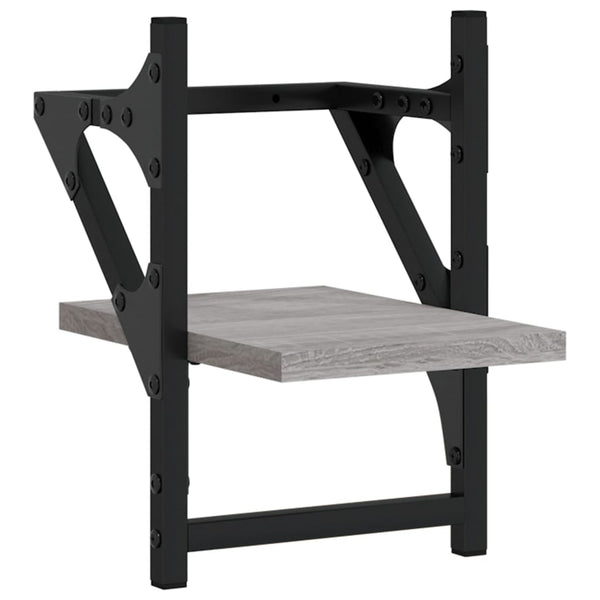 Graues Wandregal mit Stangen Sidon 20x25x30cm (2er-Set Sonoma)