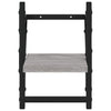 Graues Wandregal mit Stangen Sidon 20x25x30cm (2er-Set Sonoma)