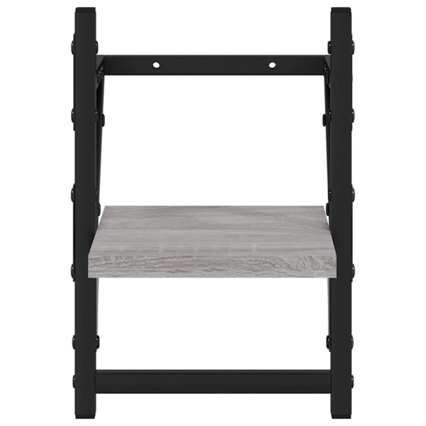 Graues Wandregal mit Stangen Sidon 20x25x30cm (2er-Set Sonoma)