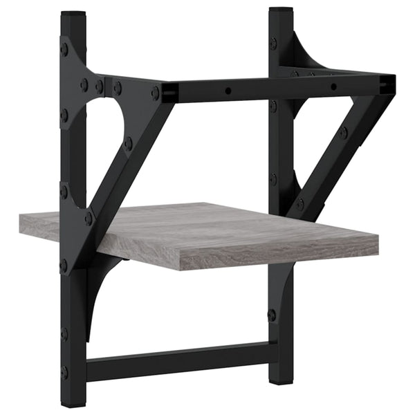 Graues Wandregal mit Stangen Sidon 20x25x30cm (2er-Set Sonoma)
