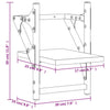 Graues Wandregal mit Stangen Sidon 20x25x30cm (2er-Set Sonoma)