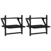 Schwarze Wandregale mit Stangen Sidon 30x25x30cm (2 St.)