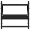 Schwarze Wandregale mit Stangen Sidon 30x25x30cm (2 St.)