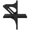 Schwarze Wandregale mit Stangen Sidon 30x25x30cm (2 St.)