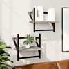 Graues Wandregal mit Stangen Sidon 30x25x30cm (2 Stk. Sonoma)