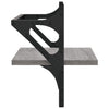 Graues Wandregal mit Stangen Sidon 40x25x30cm (2 Stk. Sonoma)