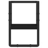 Schwarzes Wandregal mit Stange Lungulescu 20x25x30cm