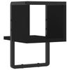 Schwarzes Wandregal mit Stange Lungulescu 20x25x30cm