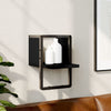 Schwarzes Wandregal mit Stange Lungulescu 20x25x30cm