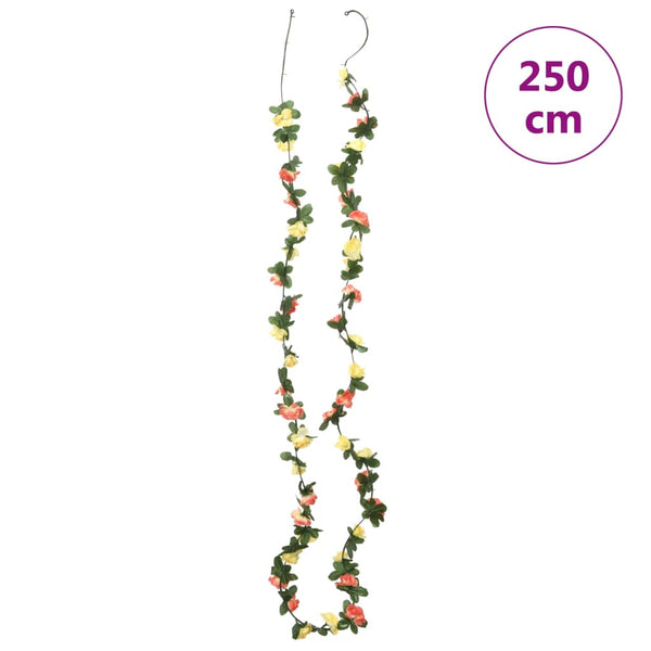 Kevätauringonlaskun punainen tekokukkaseppeleet Parti 250cm (6 kpl)