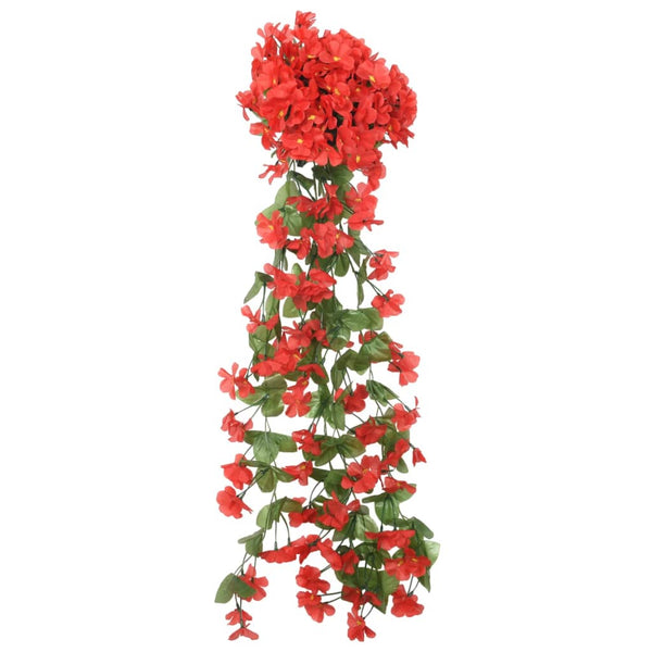 Punainen tekokukkaseppeleet Cecil 85cm (3 kpl)