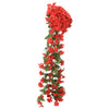 Punainen tekokukkaseppeleet Cecil 85cm (3 kpl)