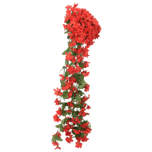 Punainen tekokukkaseppeleet Cecil 85cm (3 kpl)