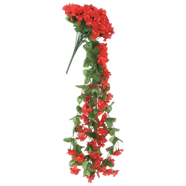 Punainen tekokukkaseppeleet Cecil 85cm (3 kpl)