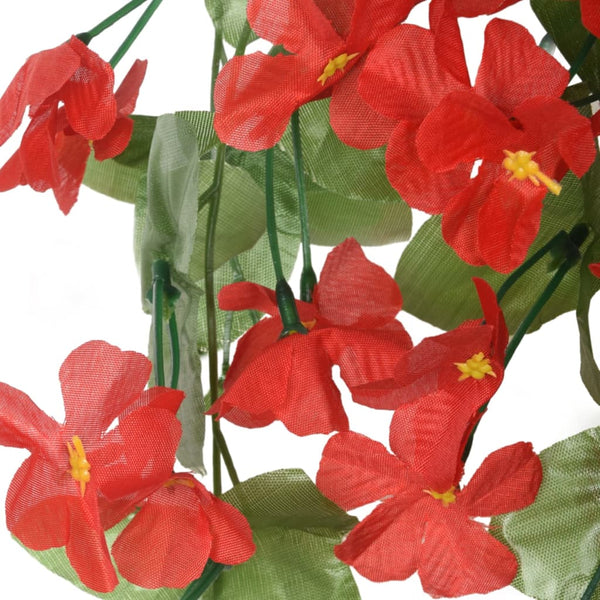Punainen tekokukkaseppeleet Cecil 85cm (3 kpl)