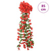 Punainen tekokukkaseppeleet Cecil 85cm (3 kpl)