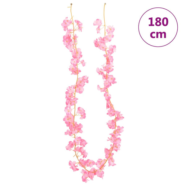 Tumma pinkki tekokukkaseppeleet Aliadin 180cm (6 kpl)