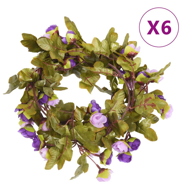Hellelila künstliche Blumengirlanden Ujeniuc 215cm (6 Stück)