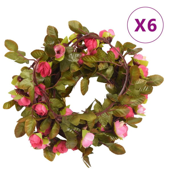 Rosen Kunstblumengirlande Ujeniuc 215 cm (6 Stück)