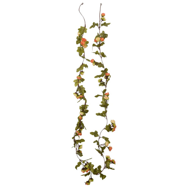 Künstliche Blumenkränze in Sonnenuntergangsrot Ujeniuc 215cm (6 Stück)