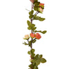 Künstliche Blumenkränze in Sonnenuntergangsrot Ujeniuc 215cm (6 Stück)