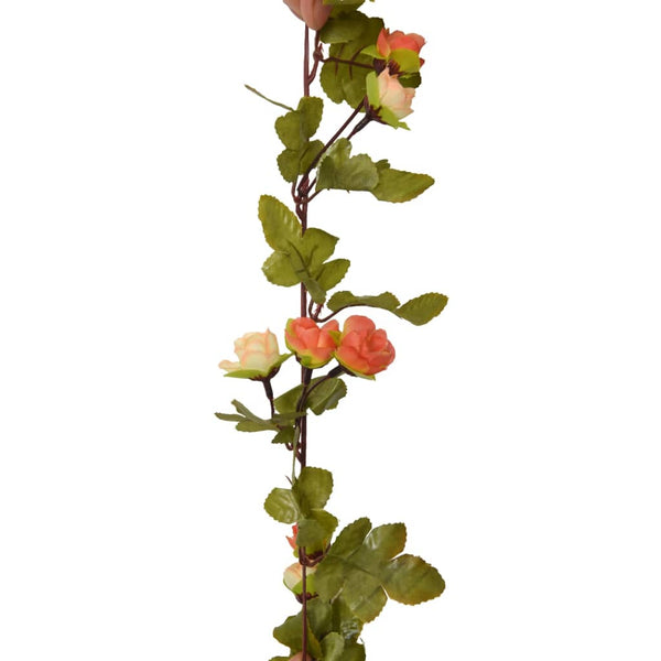 Künstliche Blumenkränze in Sonnenuntergangsrot Ujeniuc 215cm (6 Stück)