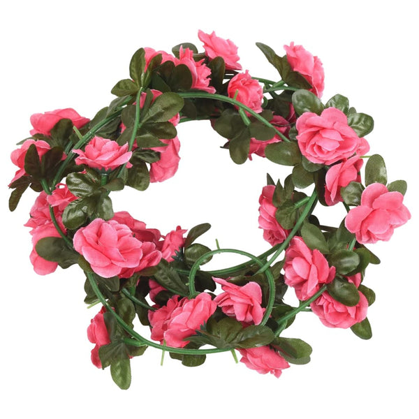 Rot-Pinke Kunstblumengirlande Zamfirescu 240cm (6 Stück)