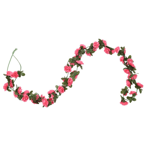 Rot-Pinke Kunstblumengirlande Zamfirescu 240cm (6 Stück)