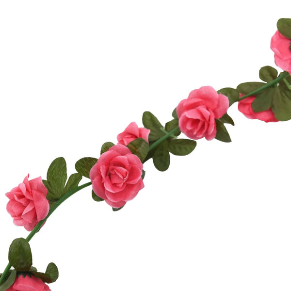 Rot-Pinke Kunstblumengirlande Zamfirescu 240cm (6 Stück)