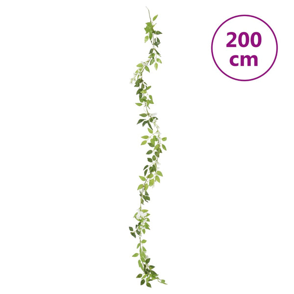 Weiße künstliche Blumengirlanden Benczo 200cm (6 Stück)