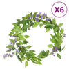Violette künstliche Blumengirlanden Benczo 200cm (6 Stück)