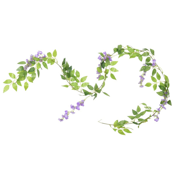 Violette künstliche Blumengirlanden Benczo 200cm (6 Stück)