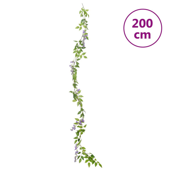 Violette künstliche Blumengirlanden Benczo 200cm (6 Stück)