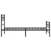 Schwarzes Metallbettgestell mit Kopfteil Gorie 75x190cm