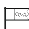 Schwarzes Metallbettgestell mit Kopfteil Gorie 80x200cm