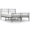 Schwarzes Metallbettgestell mit Kopfteilen Gorie 120x190cm