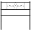 Schwarzes Metallkopfteil Landislau 75cm