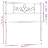 Schwarzes Metallkopfteil Landislau 75cm
