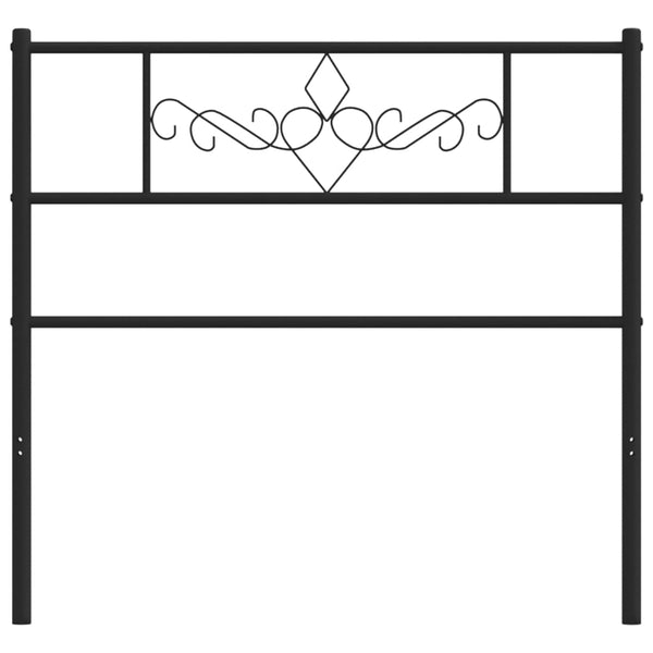 Schwarzes Metallbettkopfteil Landislau 100cm