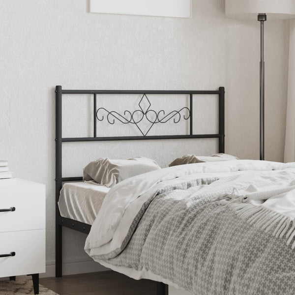Schwarzes Metallbettkopfteil Landislau 100cm