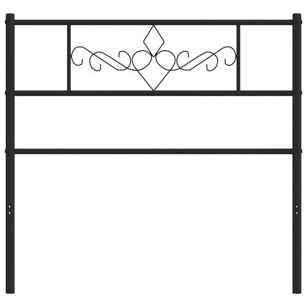 Schwarzes Metallkopfteil Landislau 107cm
