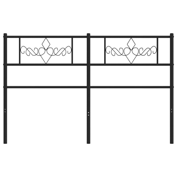 Musta metallinen sängynpääty Landislau 120cm