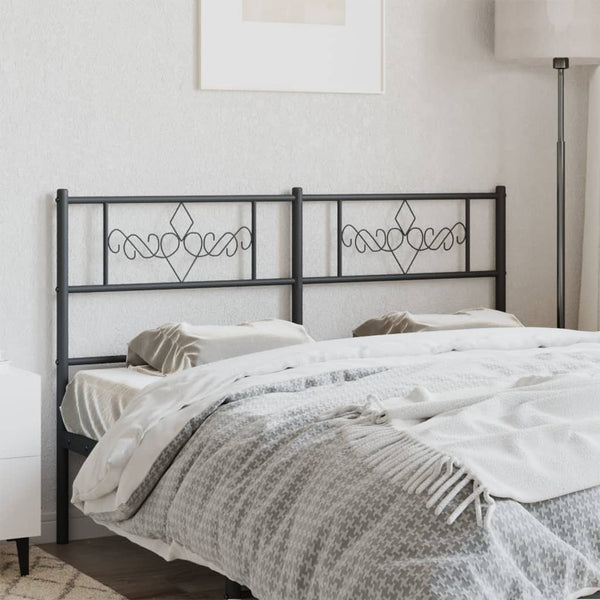 Musta metallinen sängynpääty Landislau 120cm