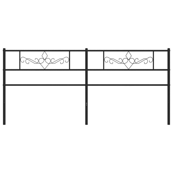 Schwarzes Metallbettkopfteil Landislau 200cm