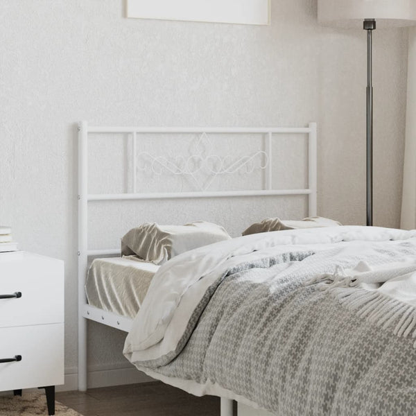 Valkoinen metallinen sängynpääty Landislau 100cm