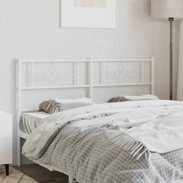 Valkoinen metallinen sängynpääty Landislau 120cm